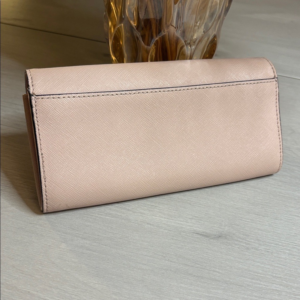 Michael Kors Blush Pink Wallet with Gold Accent - Picture 3 of 12